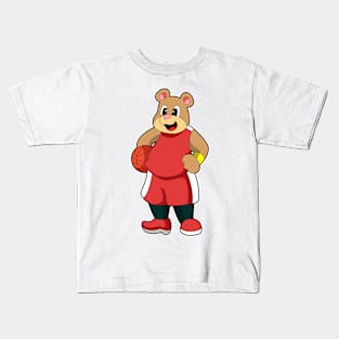 Bear at Basketball Sports Kids T-Shirt